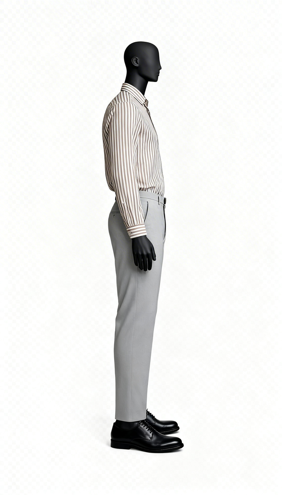 Brown White Stripe Shirt - Image 3