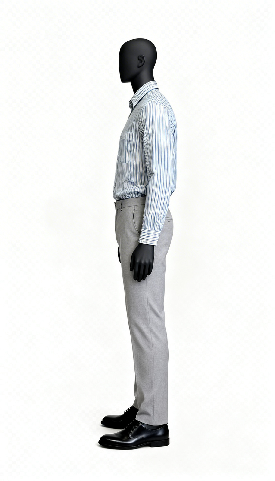 White Blue Stripe Shirt - Image 3