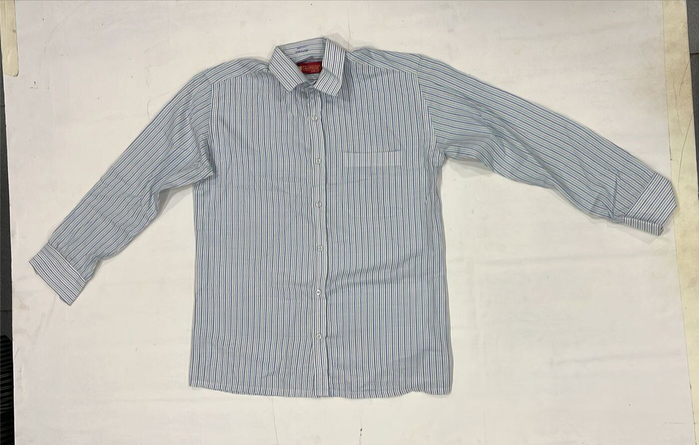 White Blue Stripe Shirt - Image 4