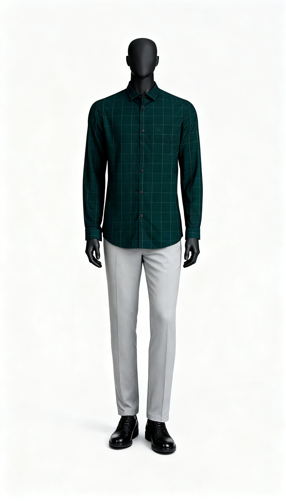 Dark Green Check Shirt