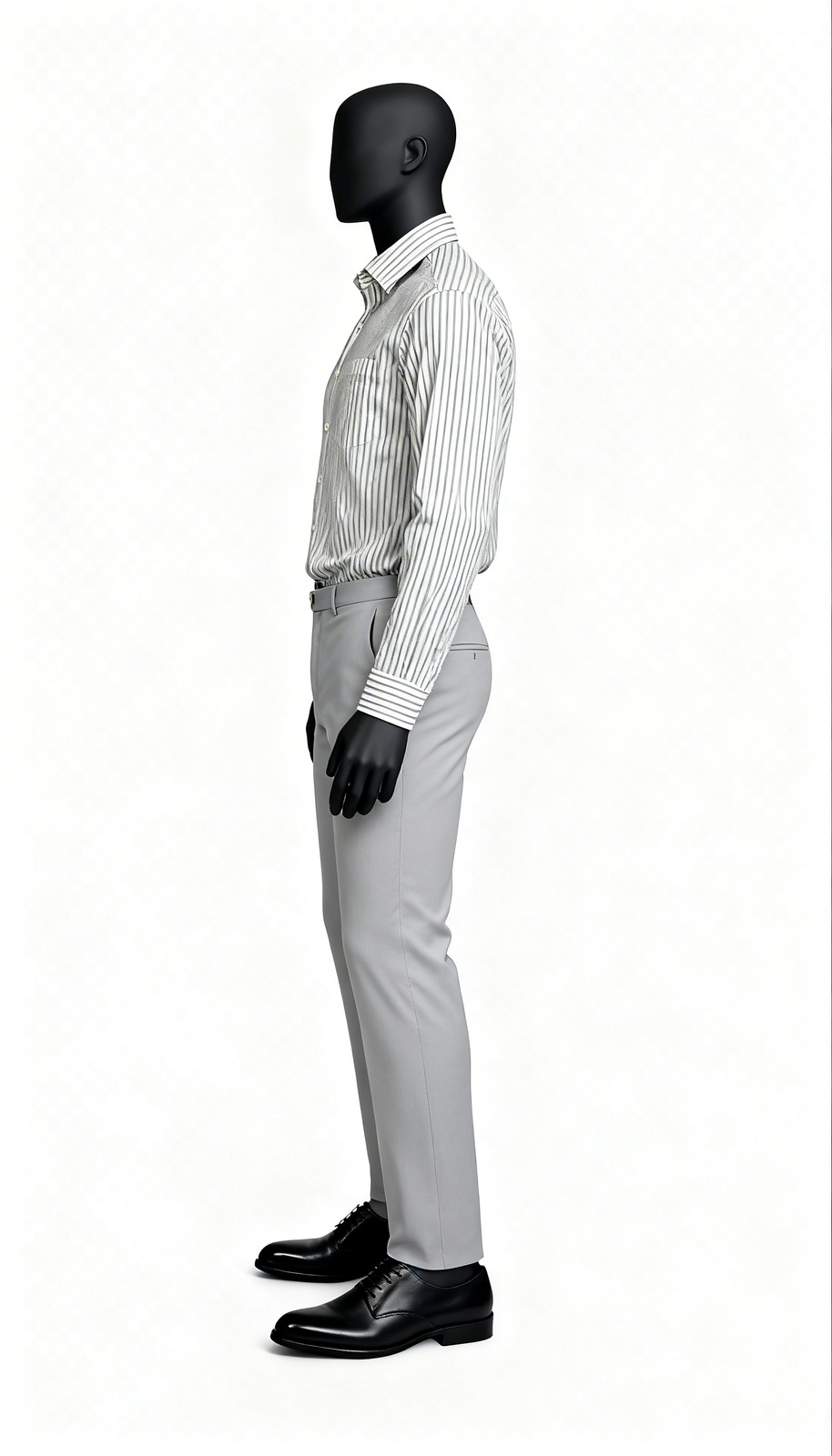 White Grey Stripe Shirt