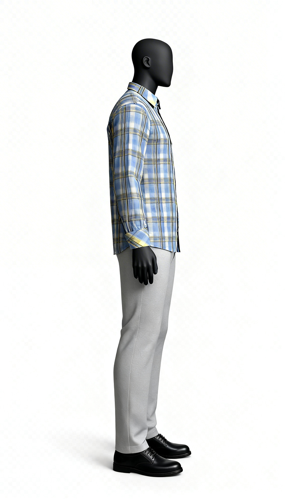 Blue Check Shirt - Image 3