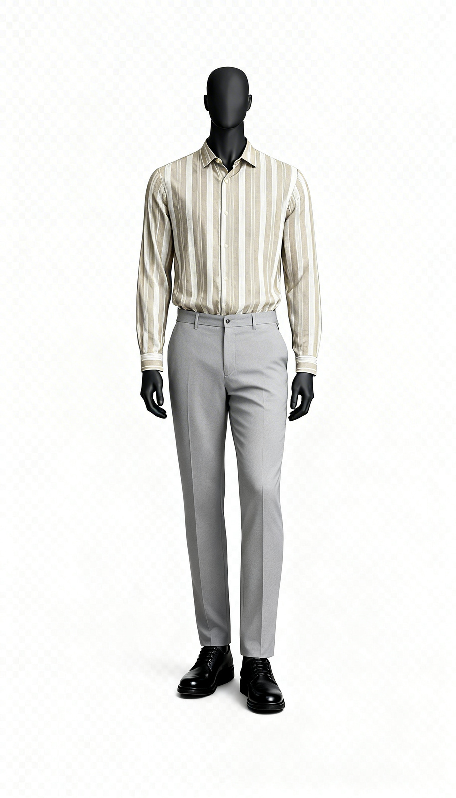 Beige Vertical Stripe