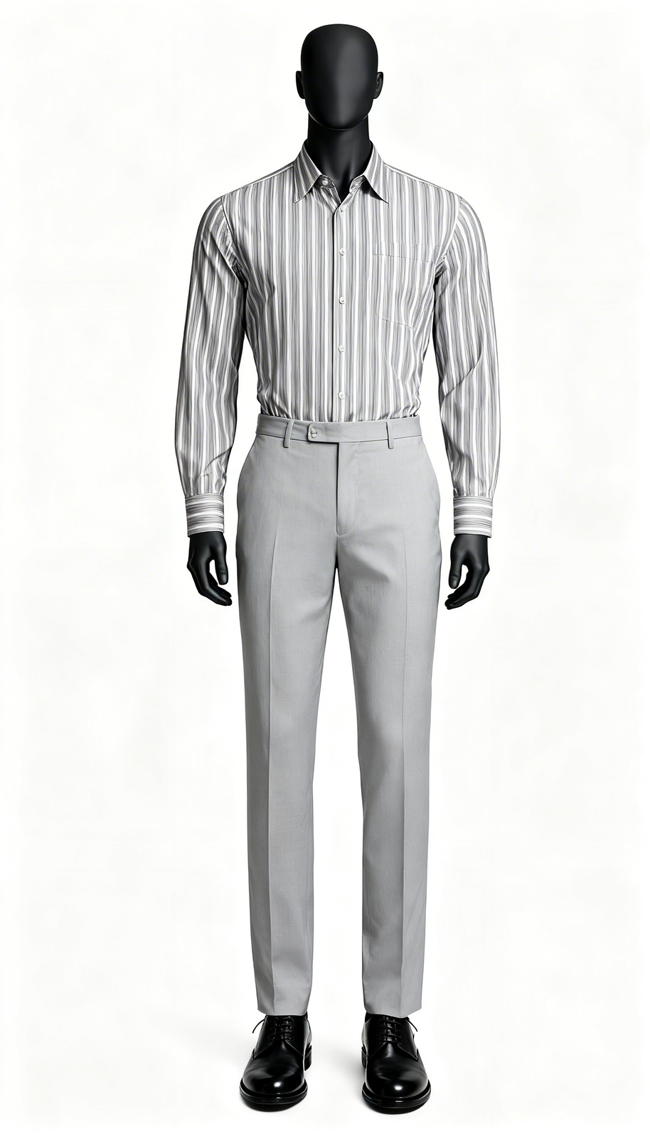 Grey White Stripe Shirt