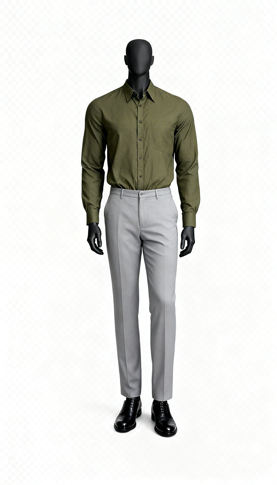 Olive Green Solid Shirt