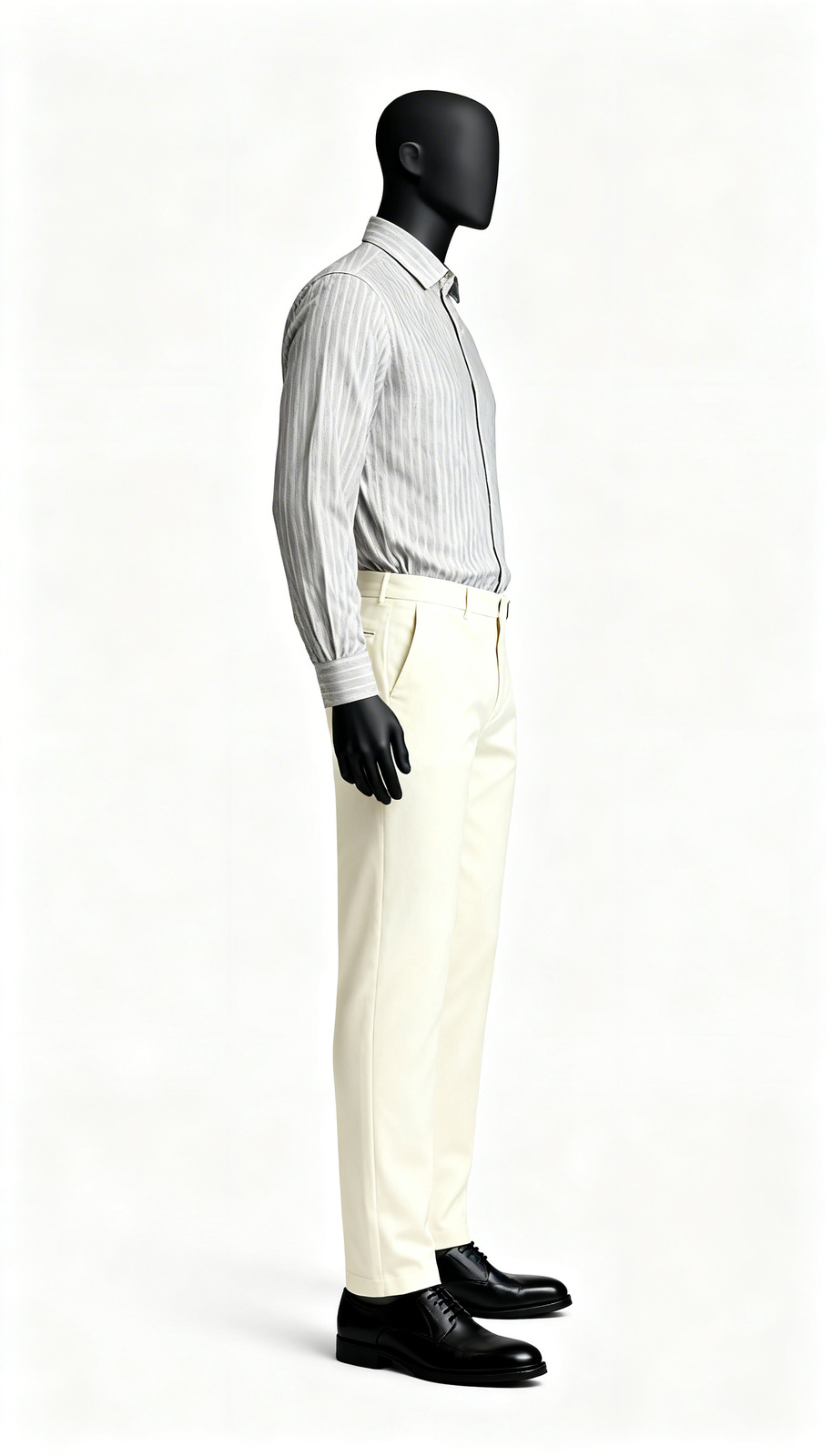 Beige Stripe Shirt - Image 3