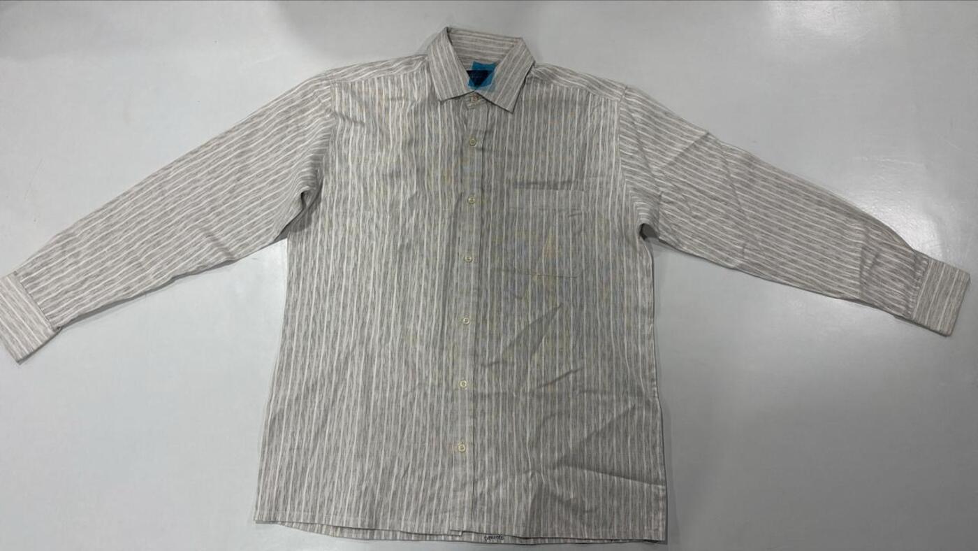 Beige Stripe Shirt - Image 4