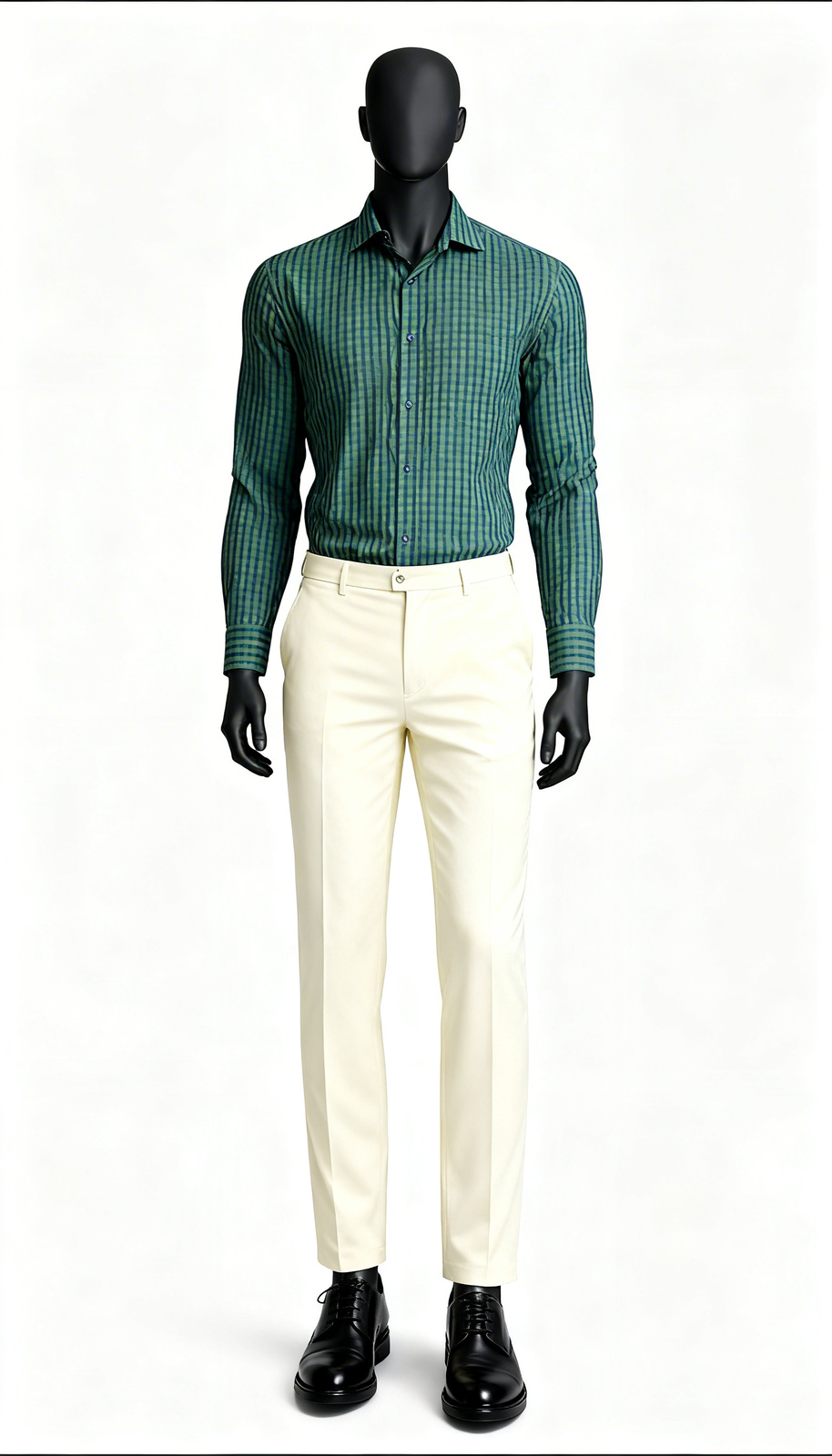 Green Blue Checked Shirt