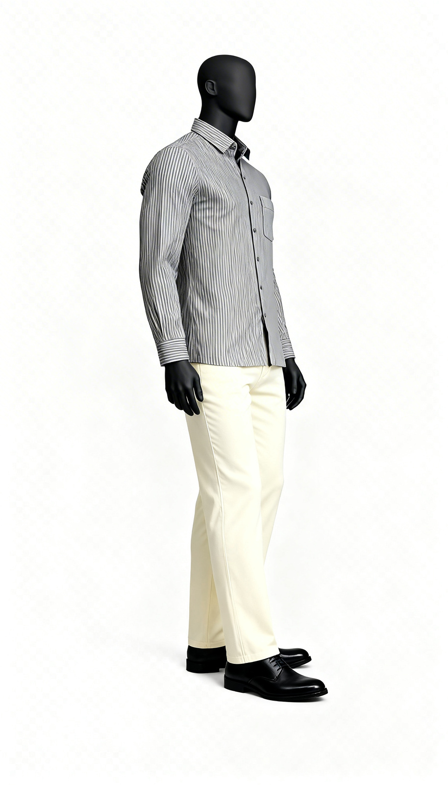 Grey Stripe Shirt - Image 3