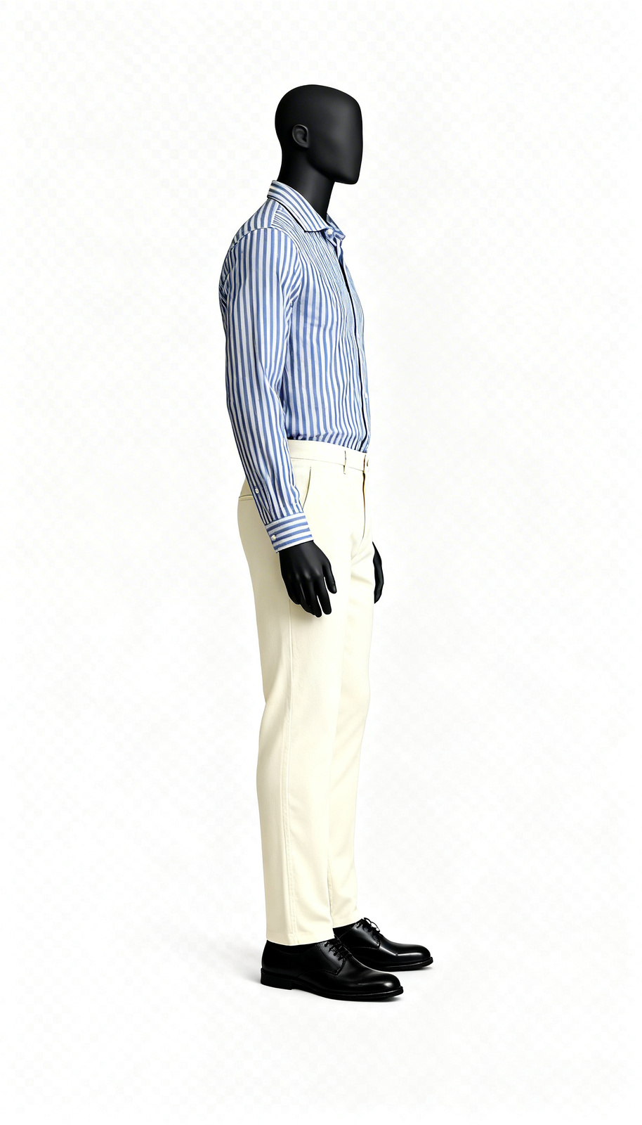 Blue Vertical Stripe Shirt - Image 3