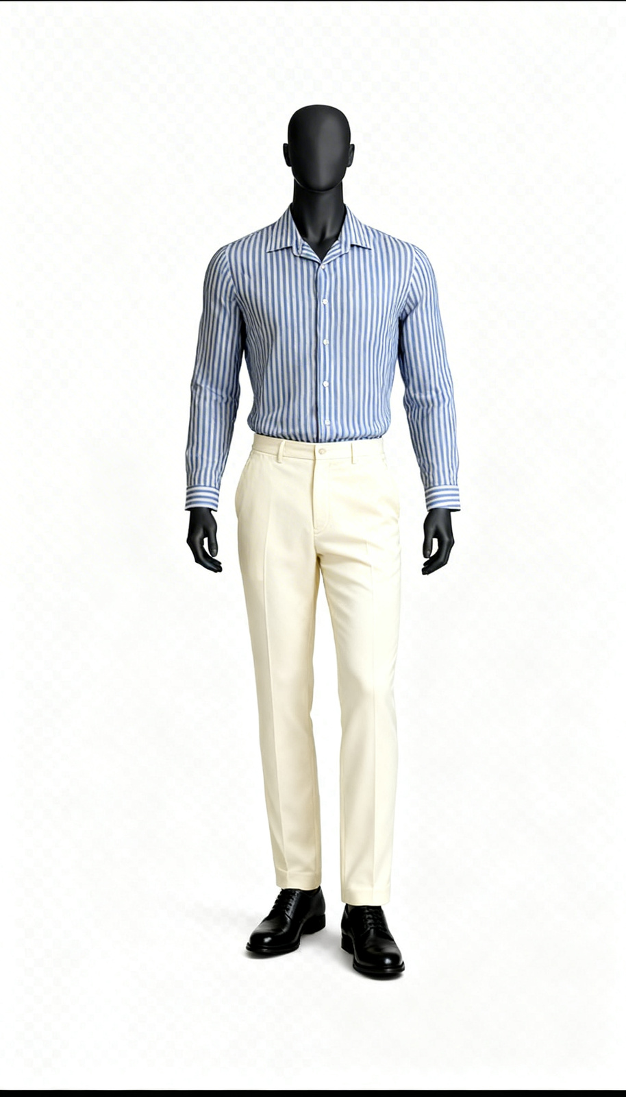 Blue Vertical Stripe Shirt