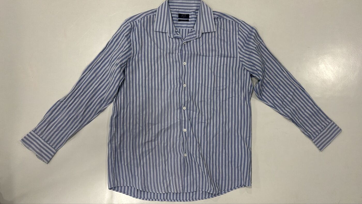 Blue Vertical Stripe Shirt - Image 4
