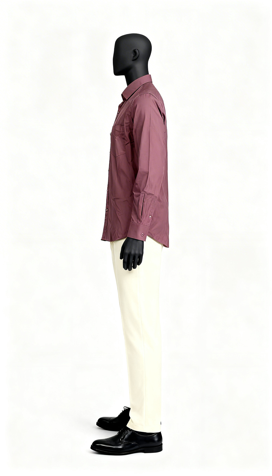 Maroon Office Wear Shirt - Image 3