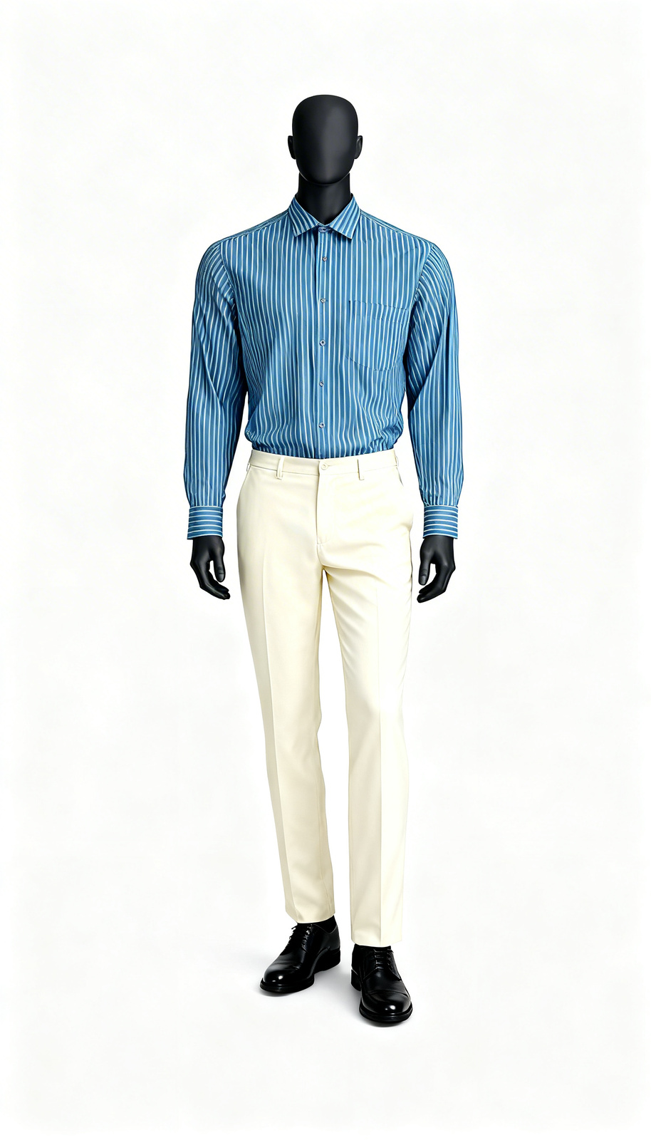 Teal White Stripe Shirt