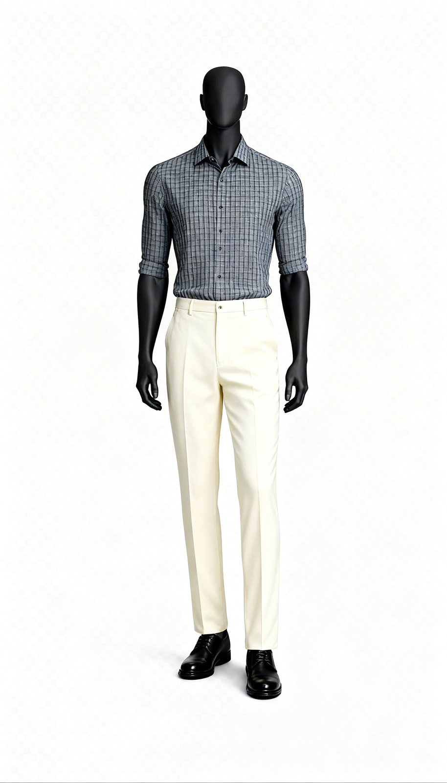 Grey Checkered Office Shirt