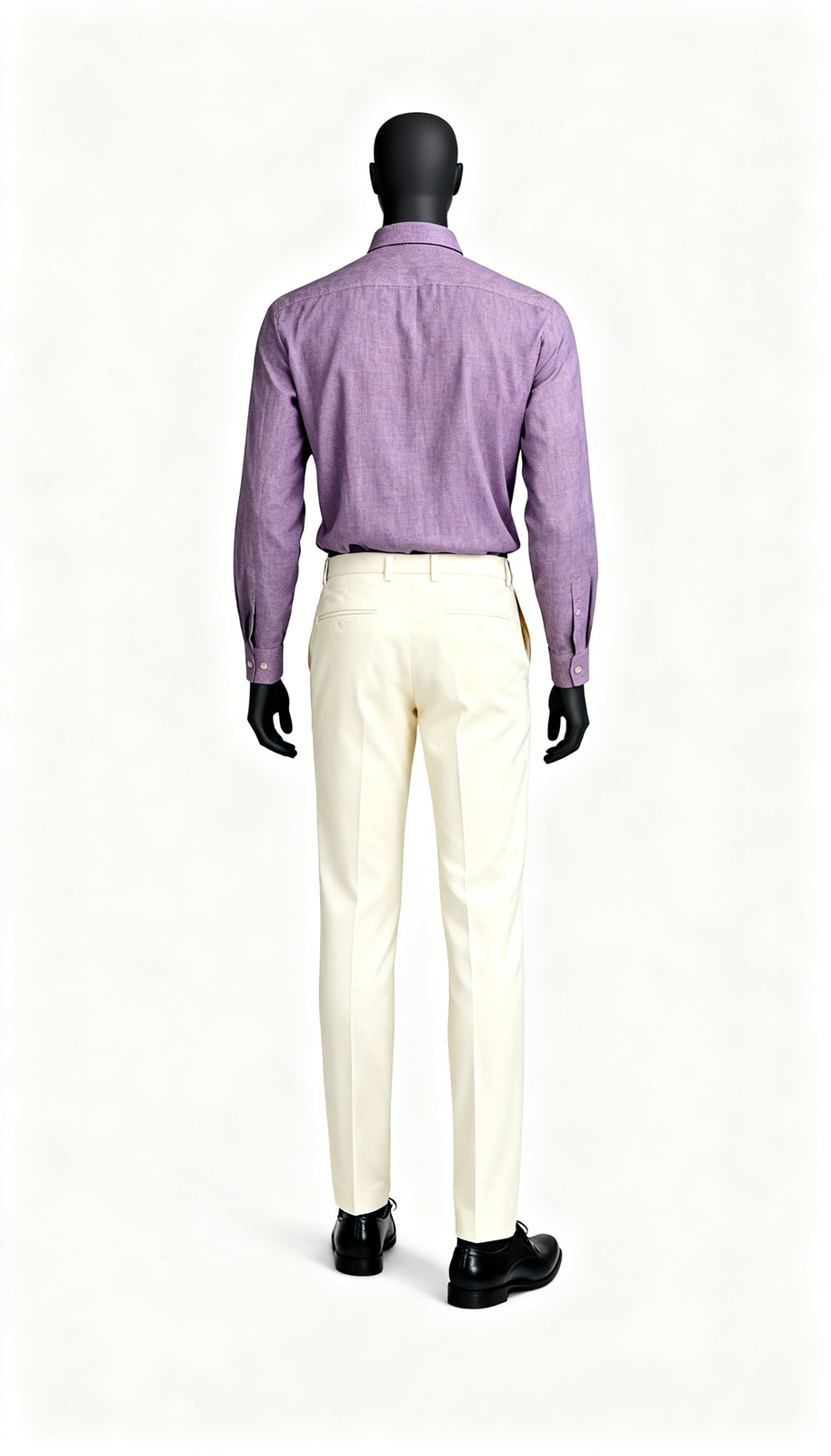 Purple Textured Office Shirt