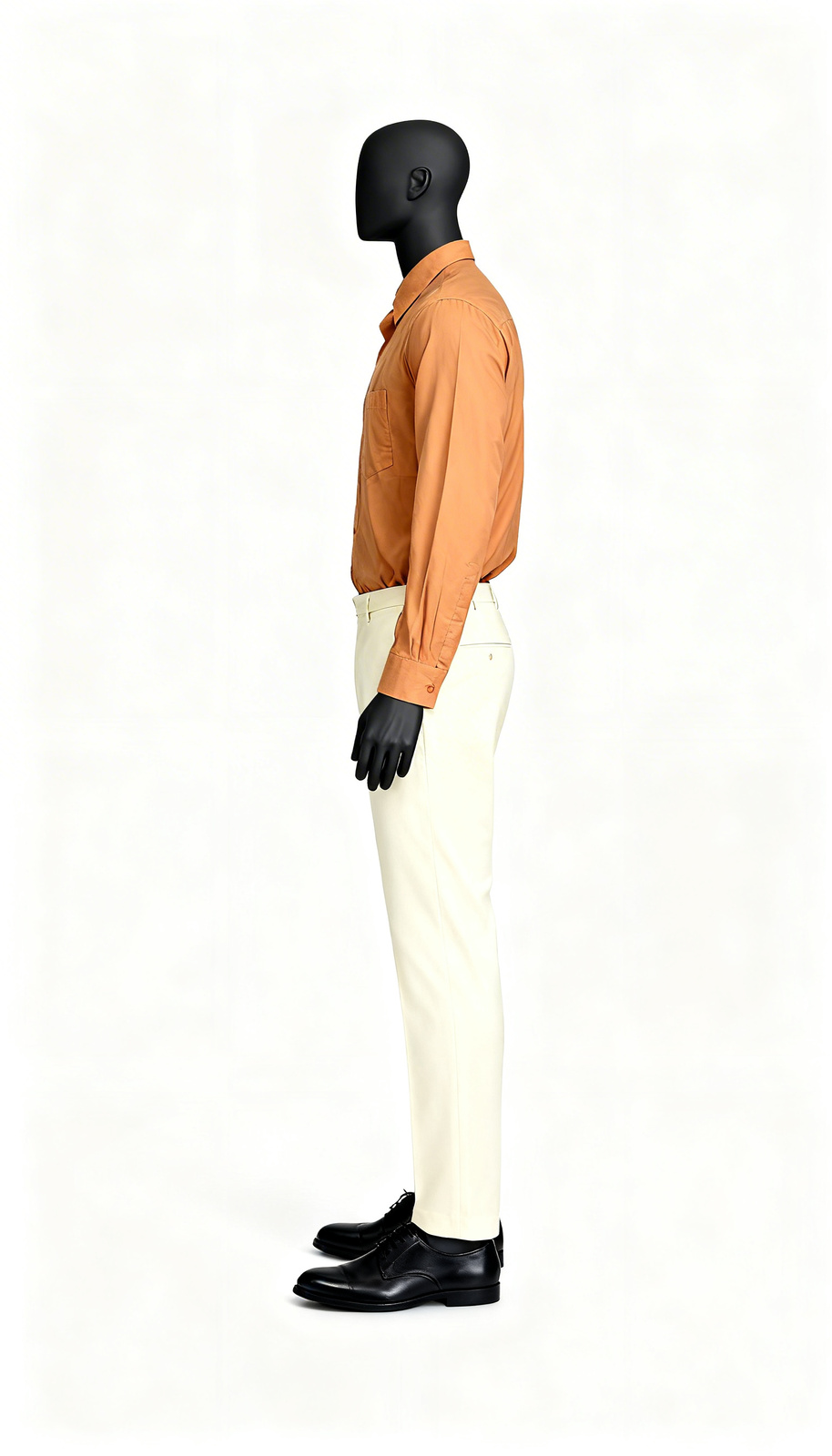Orange Solid Office Shirt