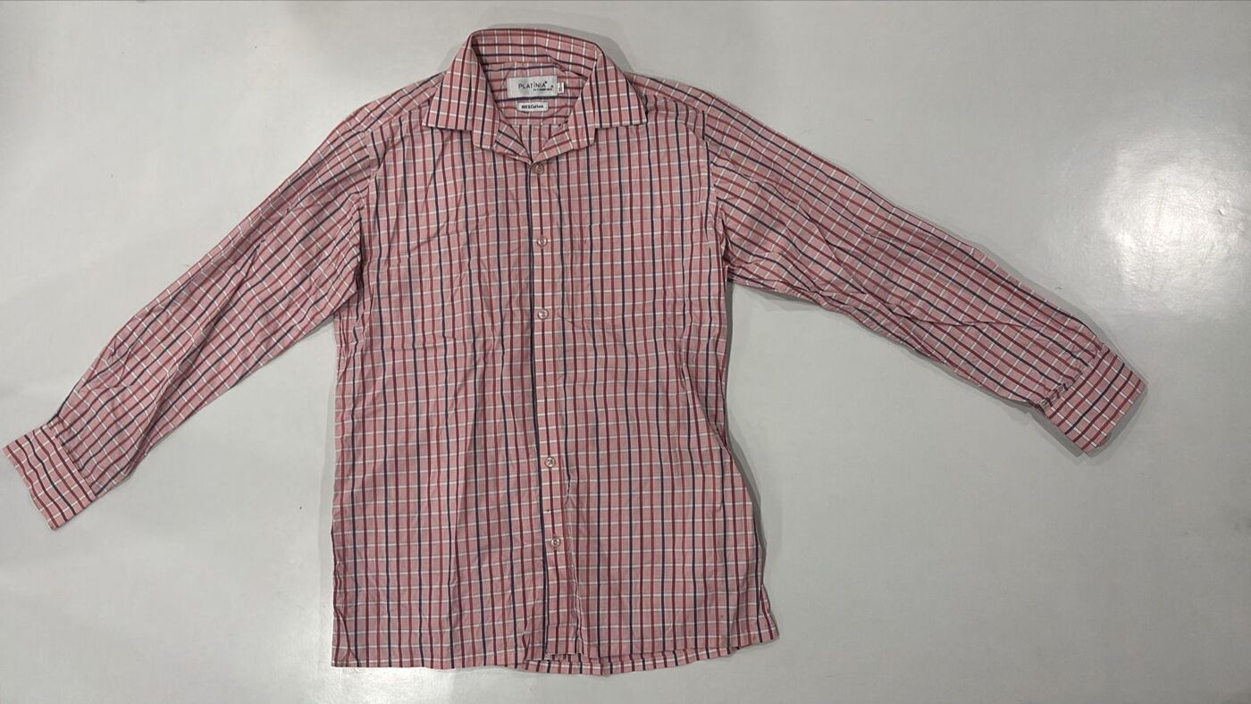 Red Checked Office Shirt - Image 3