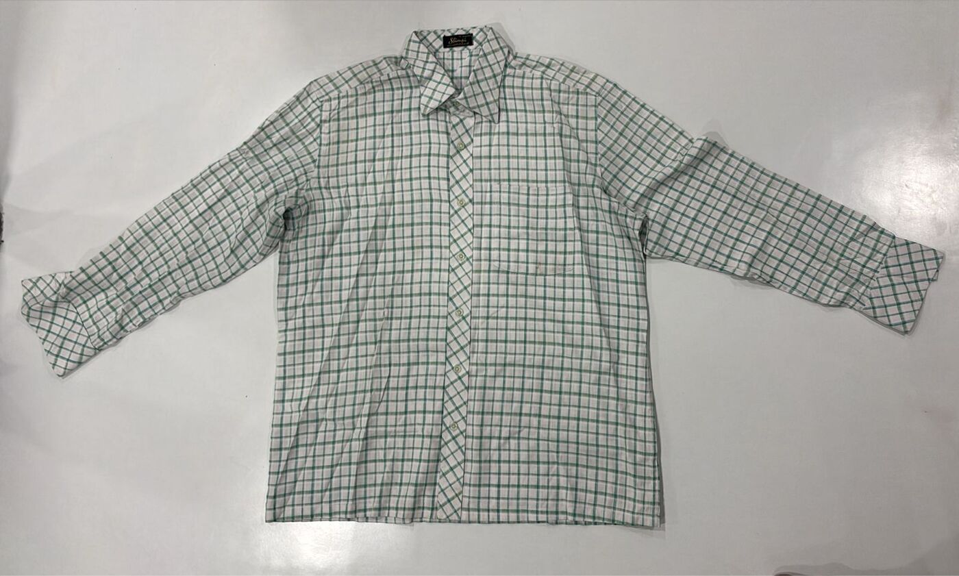 White Green Check Shirt - Image 2