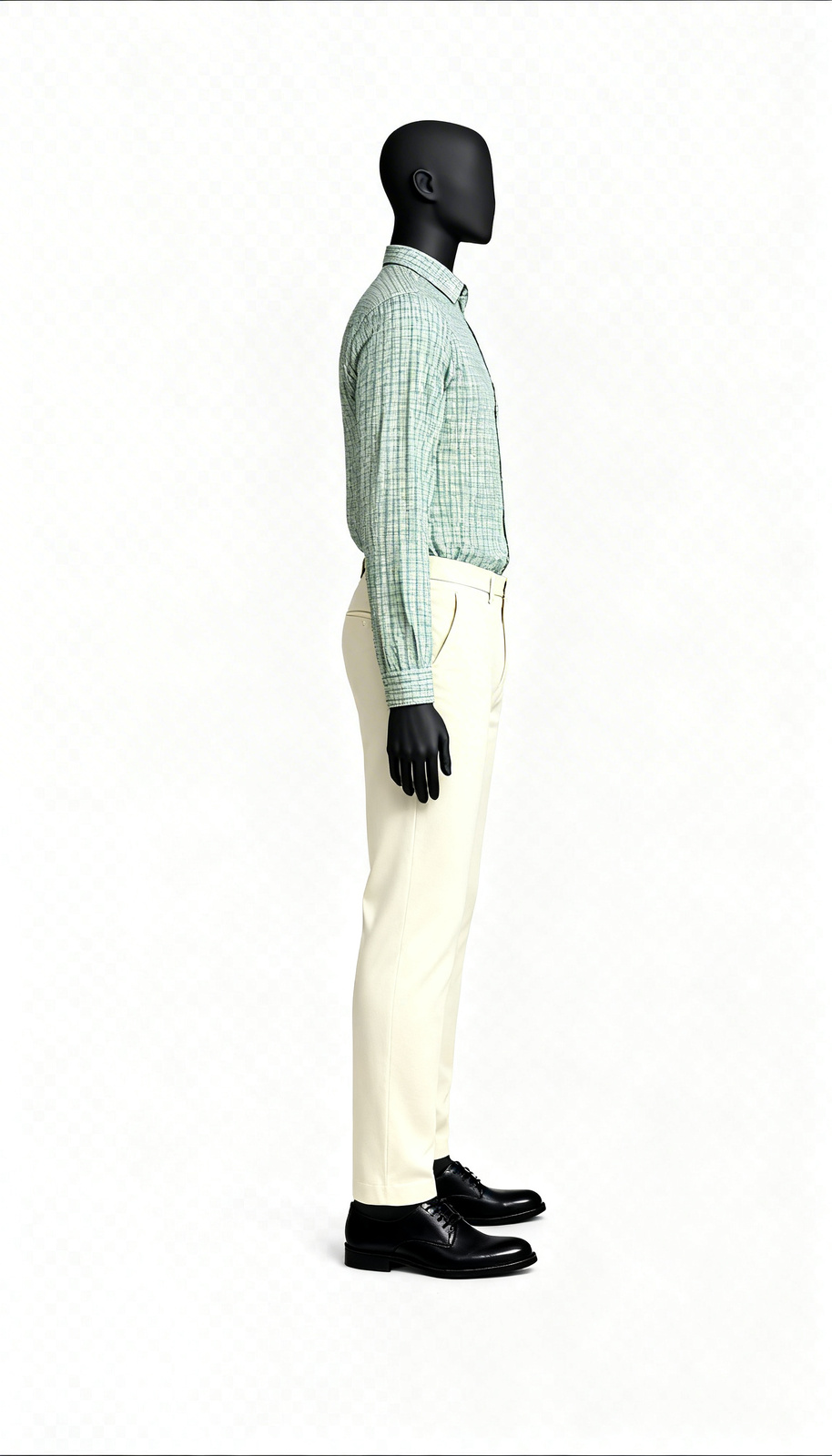 Mint Small Check Shirt