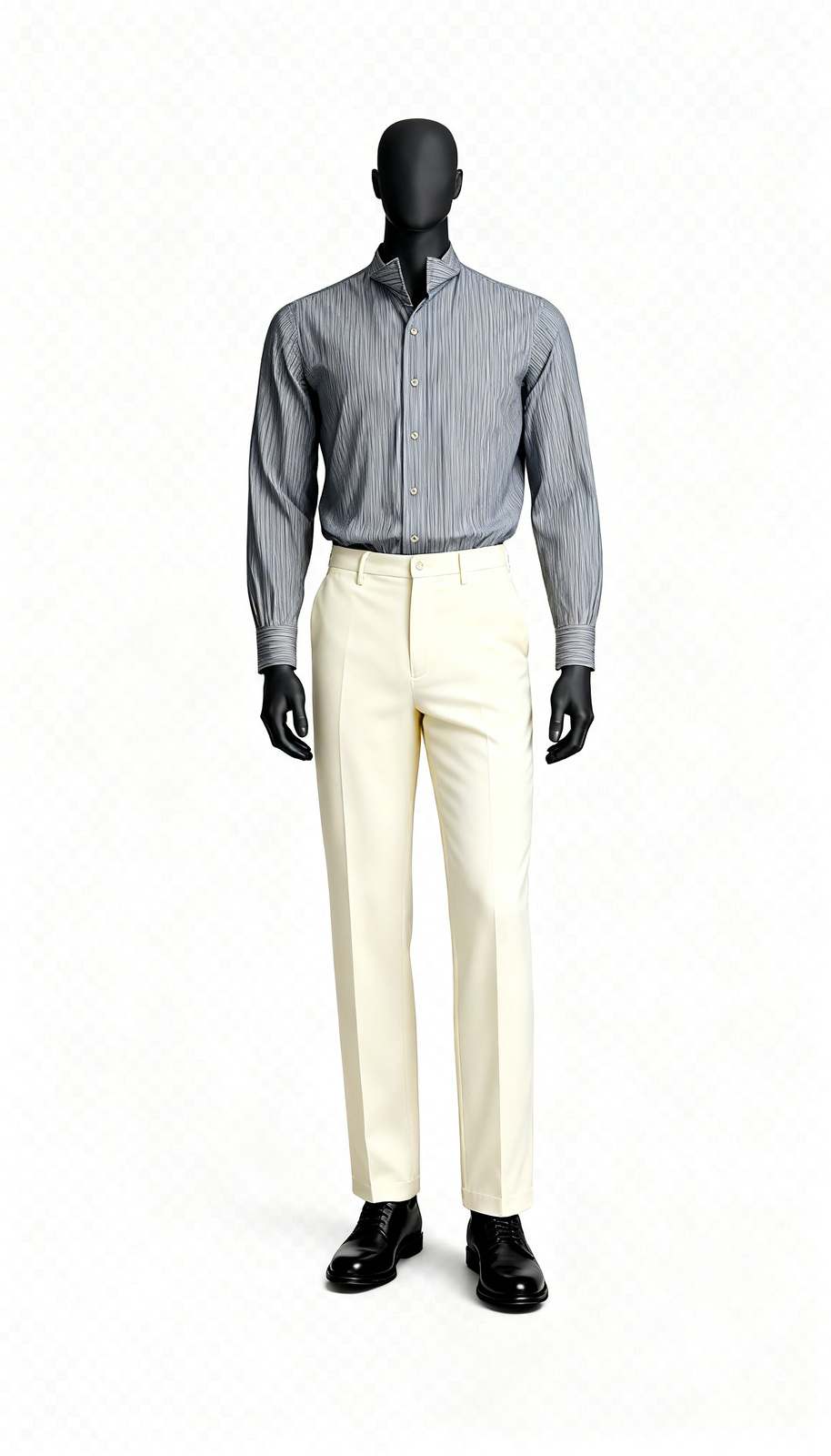 Grey Pinstripe Formal Shirt