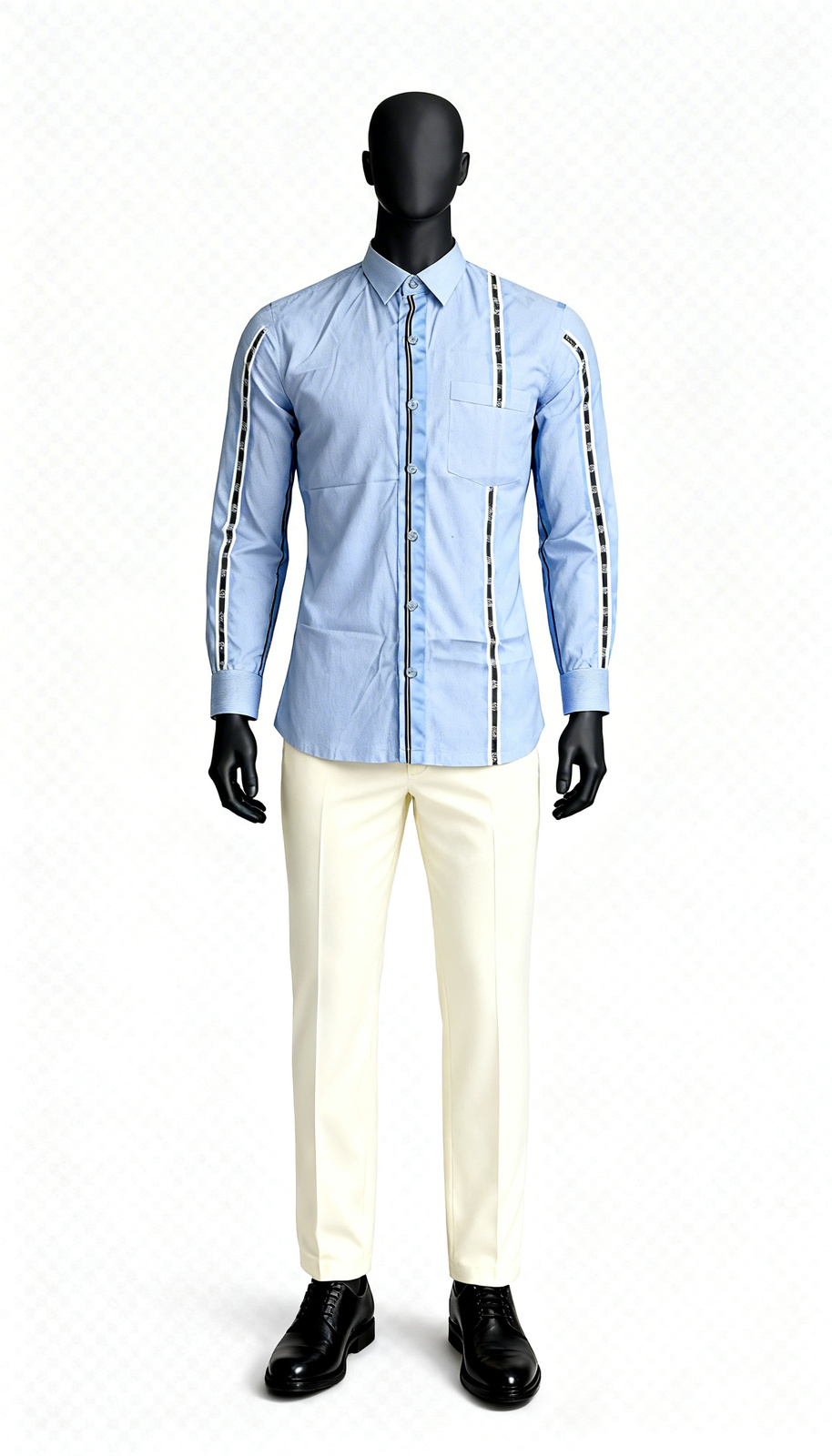 Sky Blue Panel Shirt