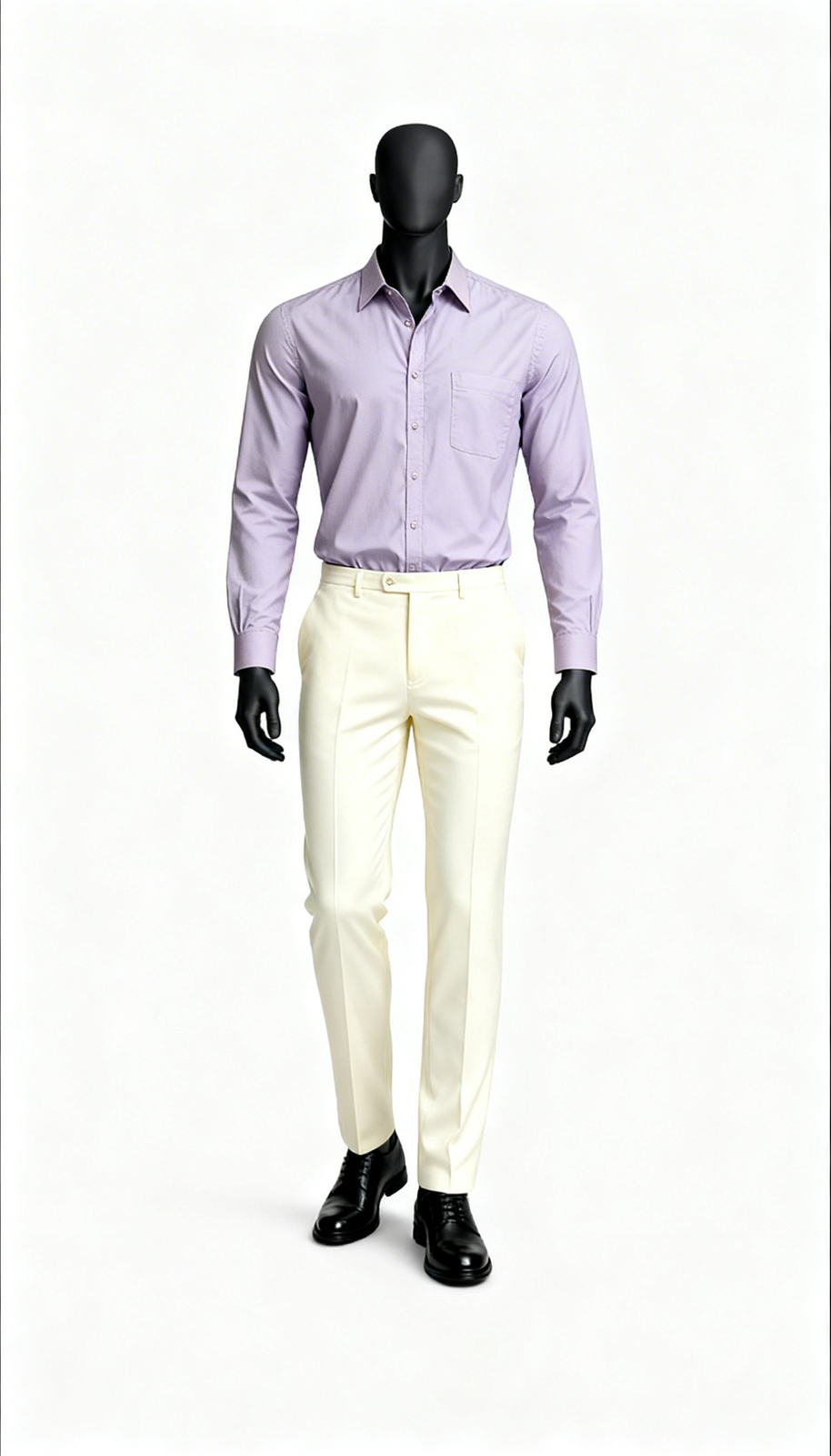 Lavender Solid Office Shirt