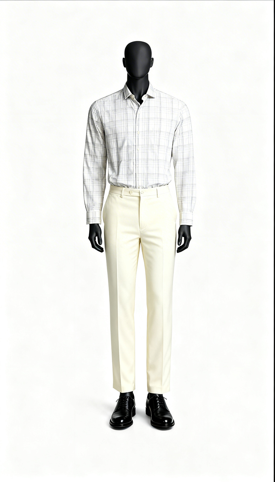 White Check Grid Shirt