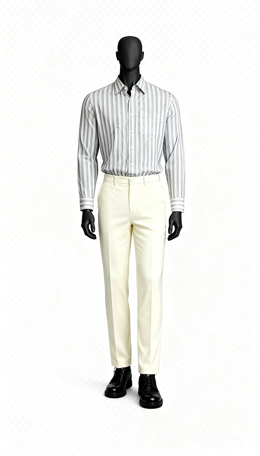 White/Grey Stripe Shirt