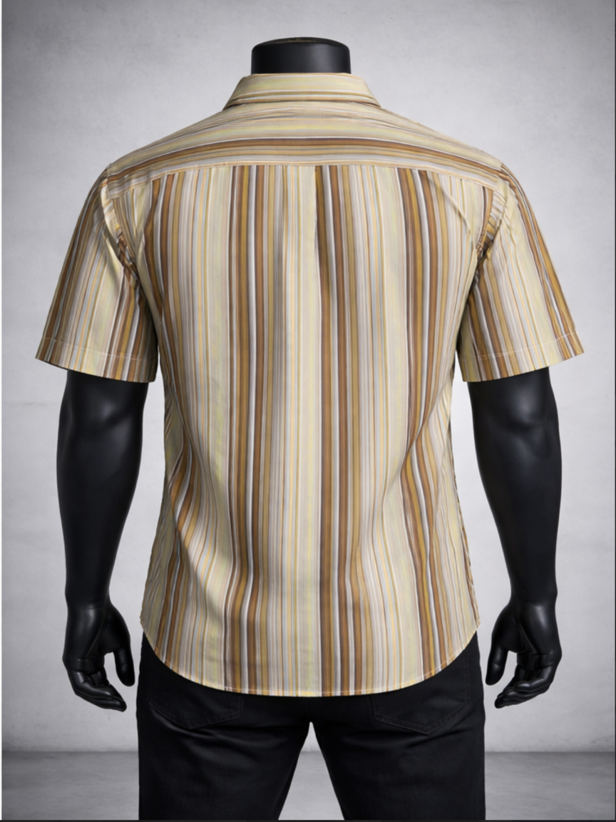 *Men’s Casual Striped Shirt_costumepeti