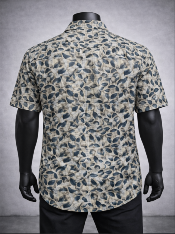 Micro Motif Casual Shirt_costumepeti