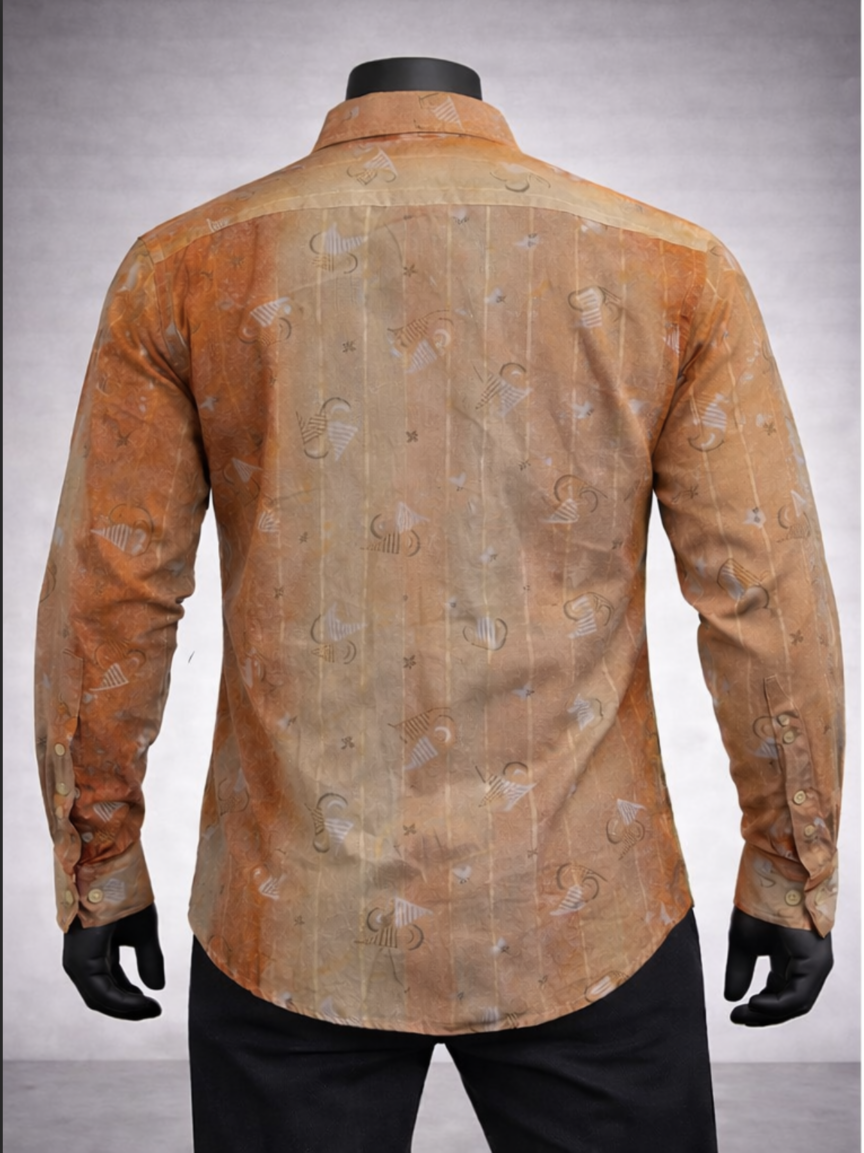 Abstract Motif Casual Shirt_costumepeti