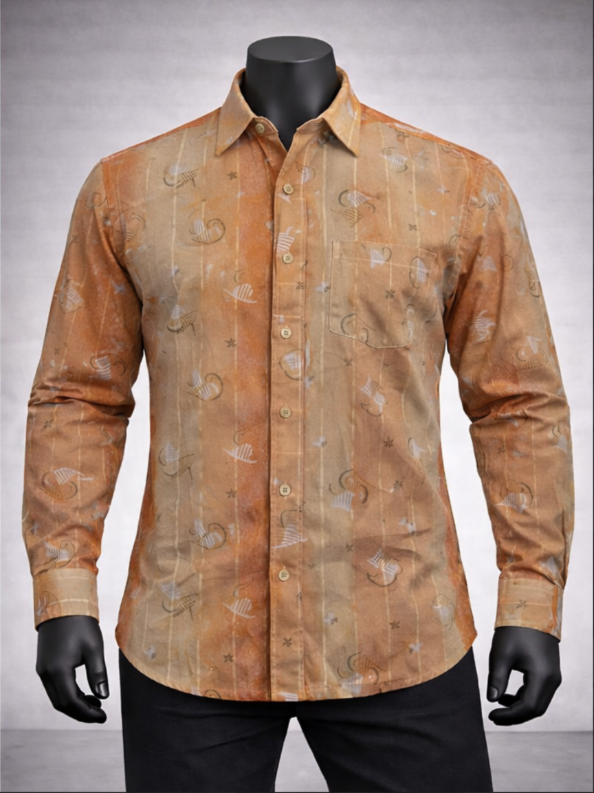 Abstract Motif Casual Shirt