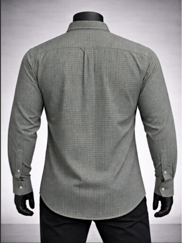 Micro Check Casual Shirt_costumepeti
