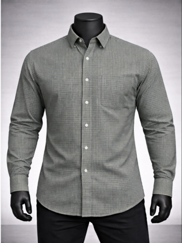 Micro Check Casual Shirt - Image 2