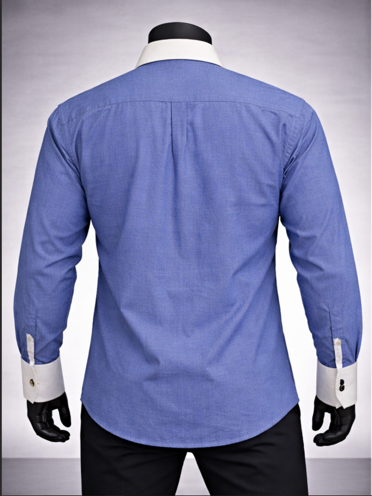 Solid Contrast Collar Shirt_costumepeti