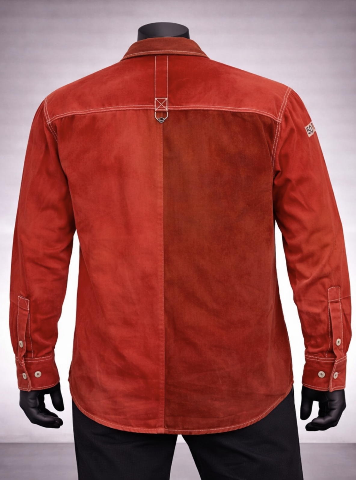 Red Panel Detail Shirt_costumepeti