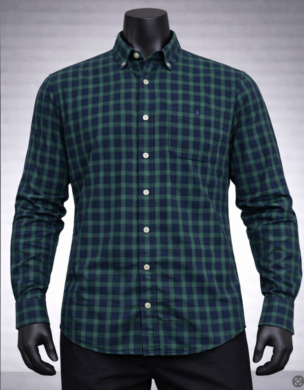Green Checked Casual Shirt_costumepeti
