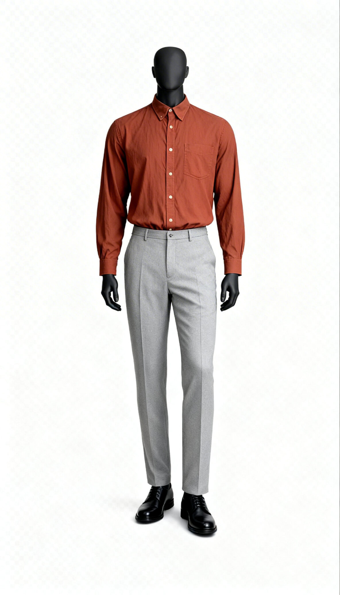 Rust Solid Casual Shirt costumepeti