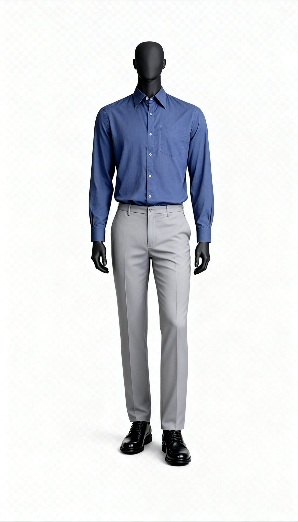 Navy Blue Solid Casual Shirt