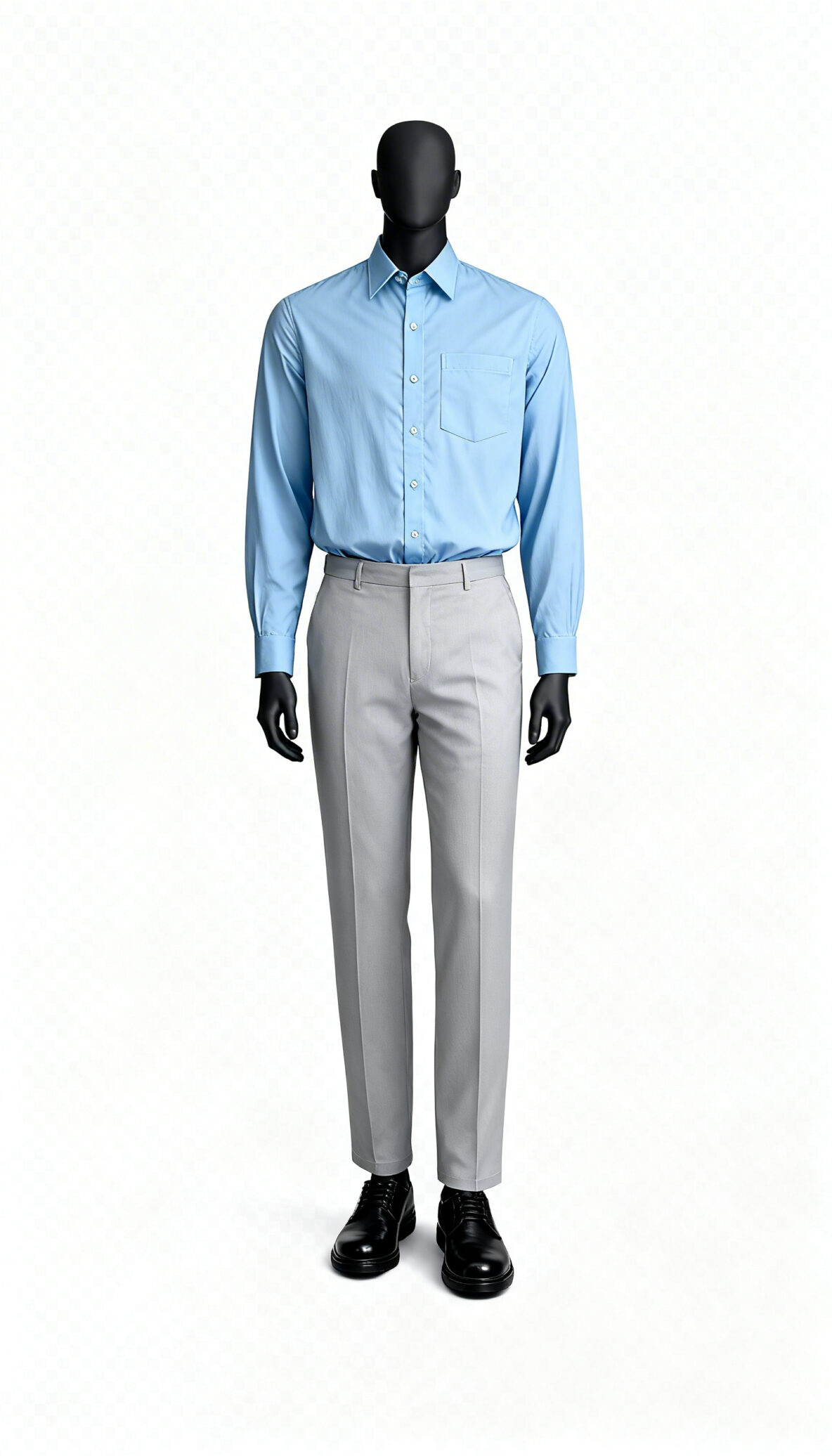 Sky Blue Solid Casual Shirt_costumepeti