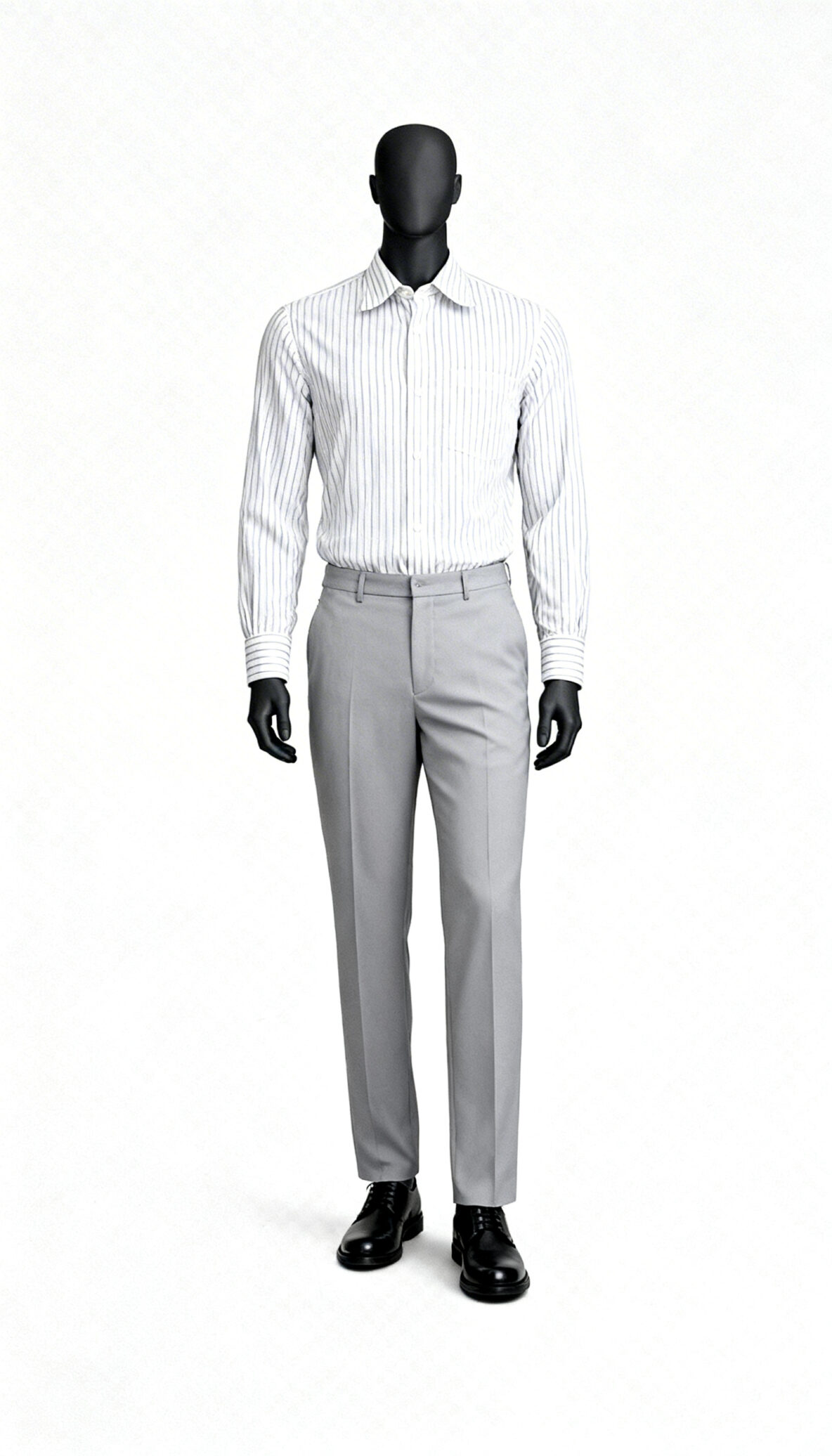 White Striped Casual Shirt_costumepeti