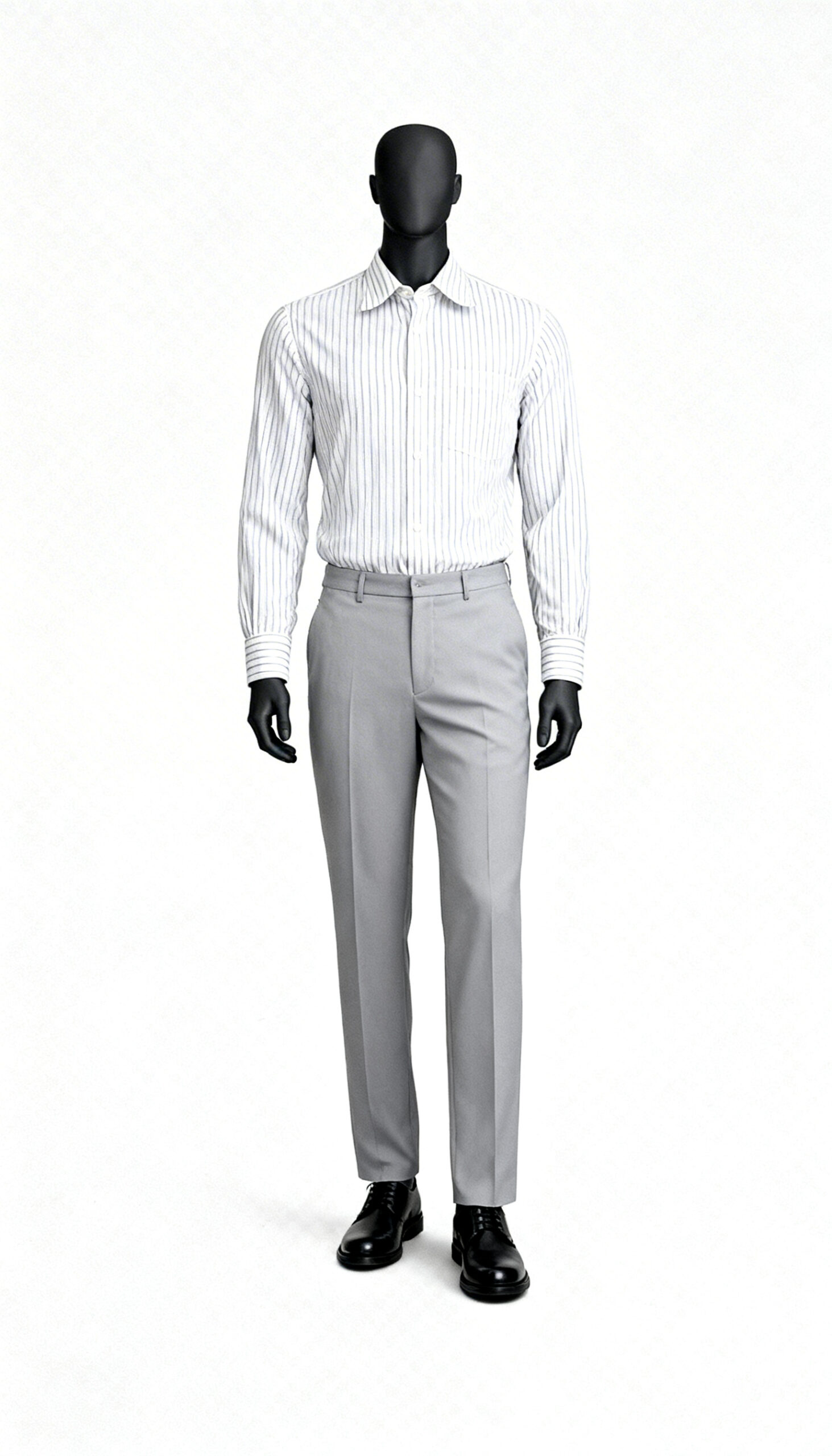 White Striped Casual Shirt_costumepeti