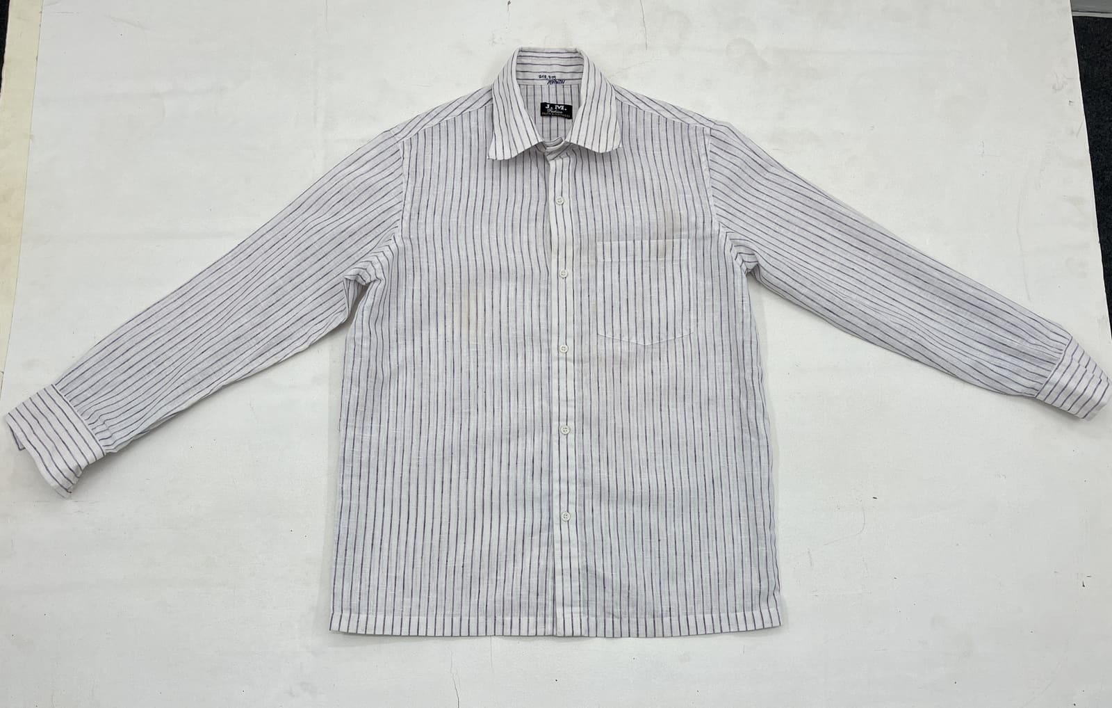 White Striped Casual Shirt - Image 3