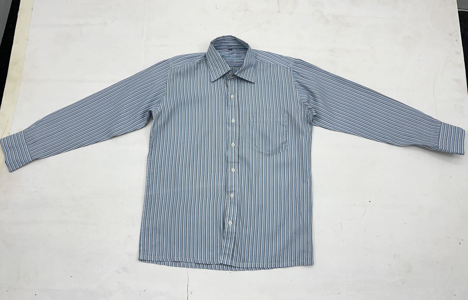 Blue Striped Casual Shirt - Image 3