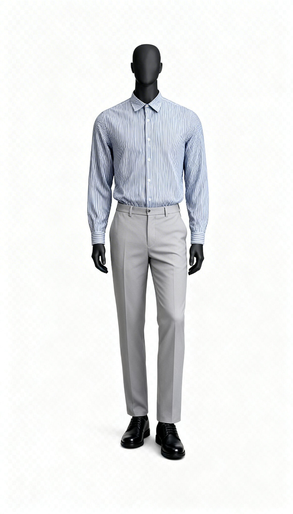 Blue Pinstripe Casual Shirt_costumepeti