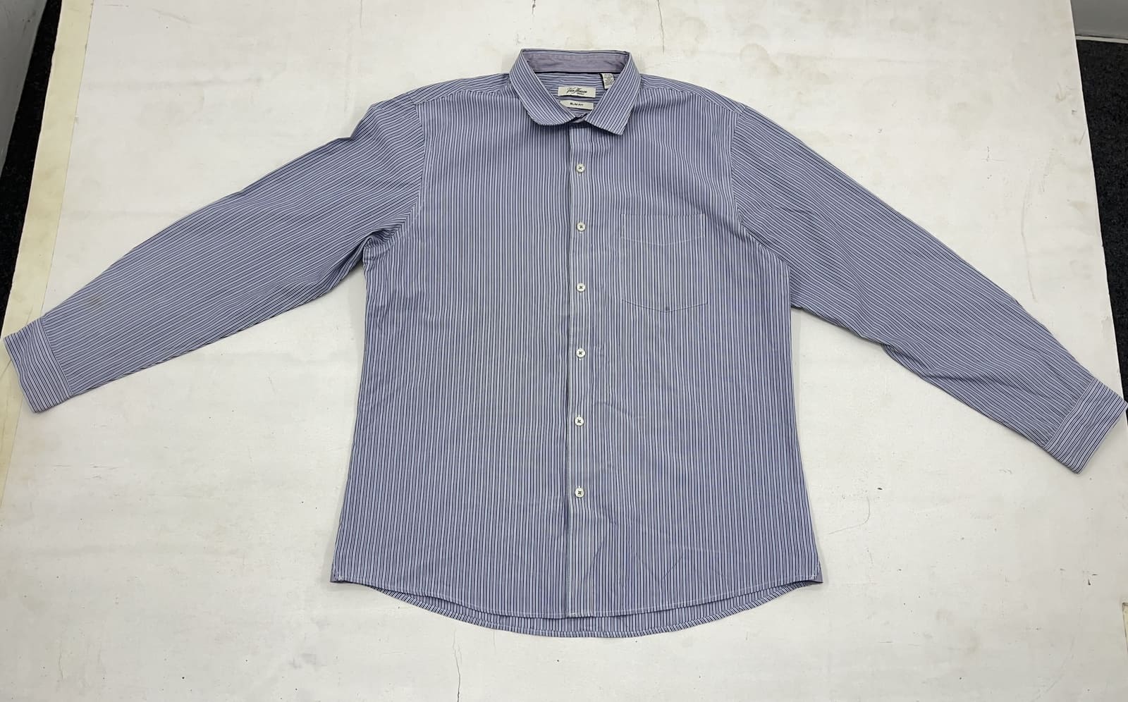 Blue Pinstripe Casual Shirt - Image 3