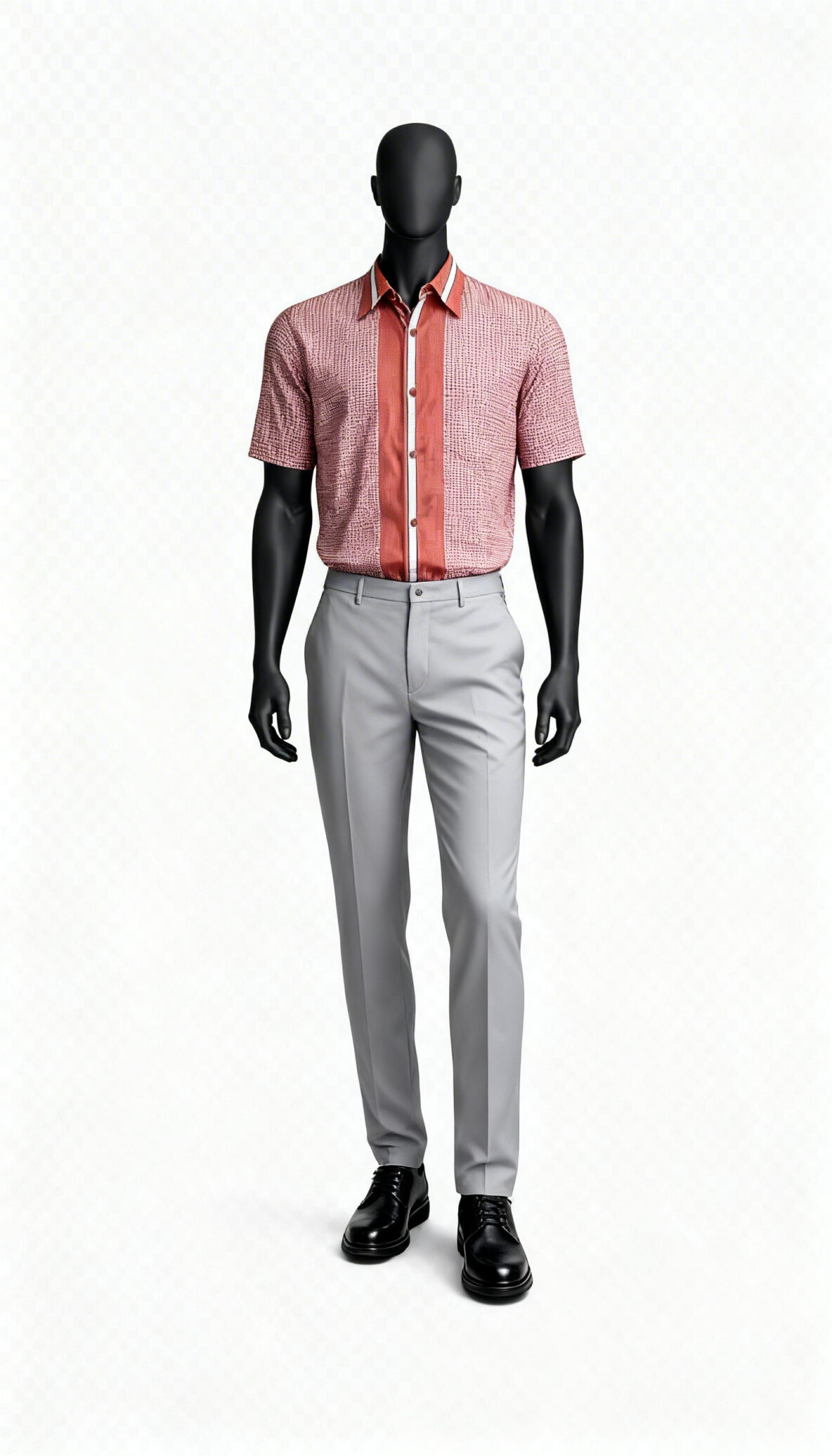 Red Gingham Short Sleeve Shirt_costumepeti