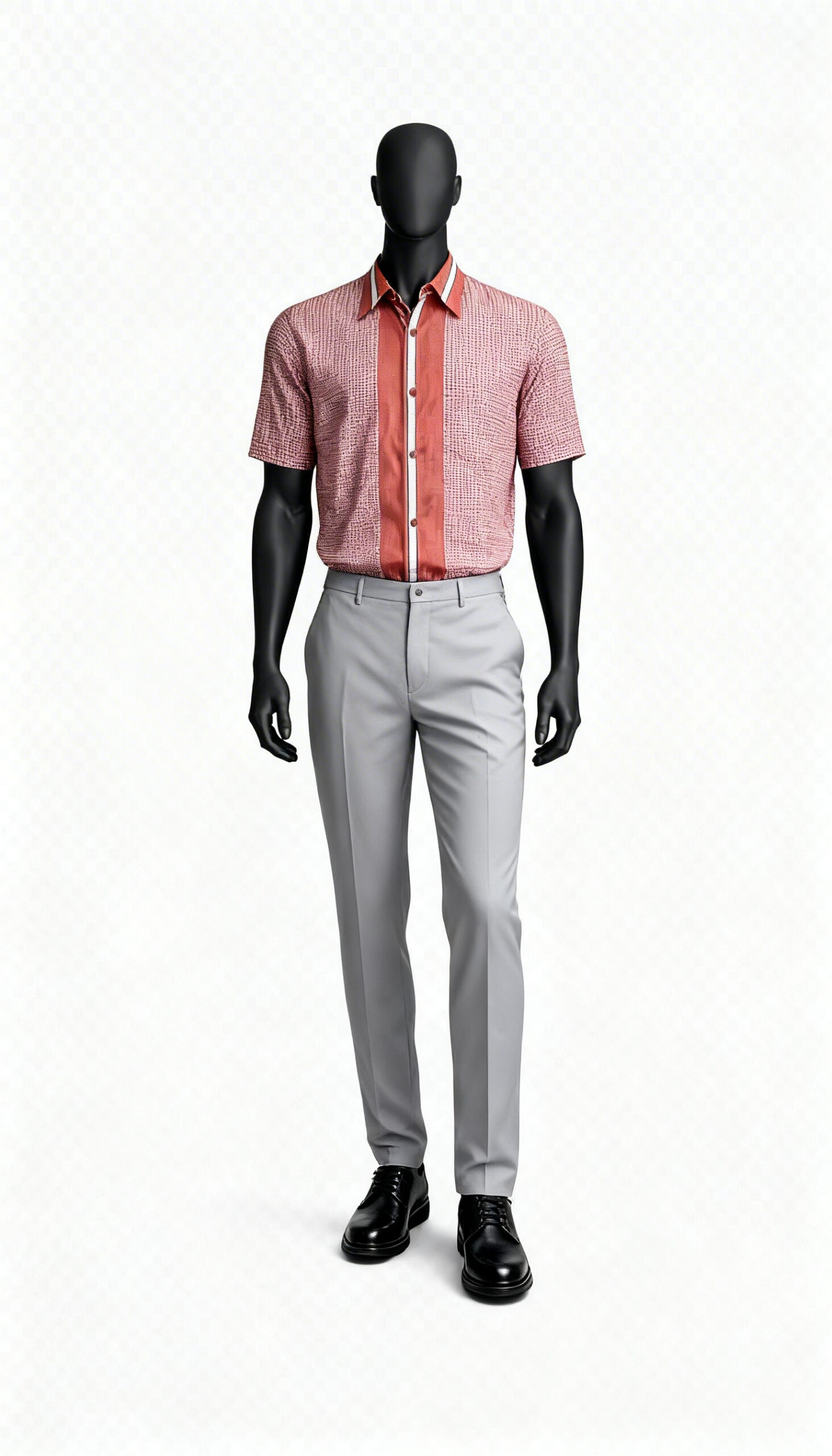 Red Gingham Short Sleeve Shirt_costumepeti