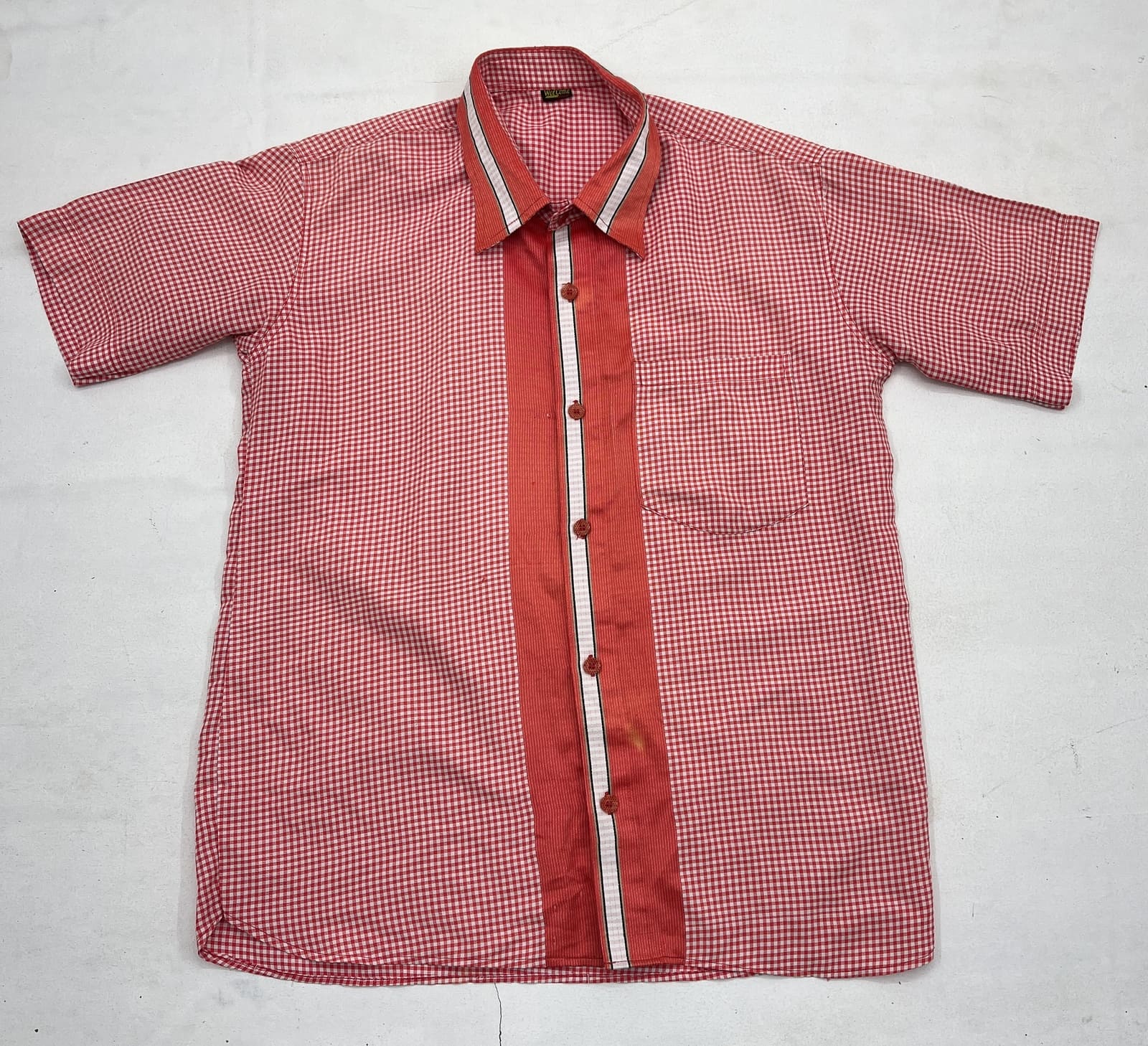 Red Gingham Short Sleeve Shirt - Image 3